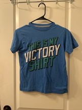 Old Navy Active Boys T-Shirt Graphic This Is My Victory Shirt Size M 8 Blue - $23.28