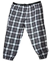 Victoria&#39;s Secret XXL Pink / Black/ Gold Plaid Glitter Pajama Jogger Bottom - $19.95