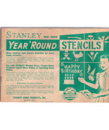 Vtg Stanley Stencils ~ Birthday, Valentine, Thanksgiving, Autumn &amp; more ... - $4.00