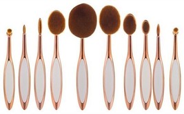 Colors: WHITE - ROSE GOLD - Beauty Experts Set of 10 Oval Beauty Brushes - $1,076.53 MXN