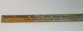 Ruler Florida Fish Naples Federal Savings and Loan Vintage 1964 Wood - $15.15