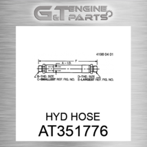 AT351776 Hyd Hose Fits John Deere (New Oem) - £205.79 GBP