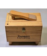 VTG Shoe Shine Kit Ronson Roto-Shine Polisher Kit Dovetailed Wood Box  - $49.97