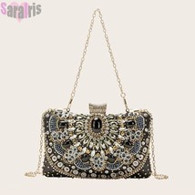 Elegant Evening Clutch Bag Women&#39;s Chain  Bag Glamorous Light Small Square Bag R - £88.17 GBP