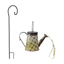 Solar Kettle Light Metal Watering Can Lights Waterproof Garden Decoration - £29.63 GBP+