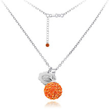 University of Florida Crystal Ball Sphere Necklace - Fine Silver Licensed UF - £59.76 GBP