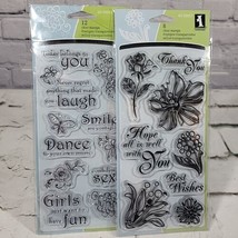 Inkadinkado Clear Rubber Craft  Stamps lot of 2 Sets  - $15.84