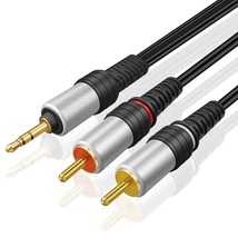 TNP 3.5mm to RCA Audio Cable - 25 Feet Gold Plated HiFi Sound Aux to RCA Cable M - £13.36 GBP
