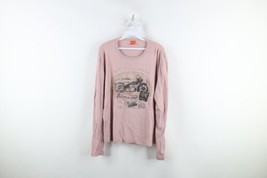 Hugo Boss Womens XL Spell Out Ribbed Motorcycle Long Sleeve T-Shirt Blush Pink - £30.77 GBP