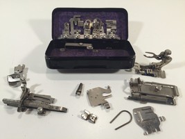 Vintage Lot of Greist Sewing Machine Attachments in Original Case - $29.99