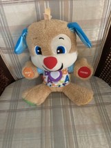 Fisher Price Puppy Laugh &amp; Learn Smart Stages Boy Dog 2017 Interactive Blue Ears - £7.25 GBP