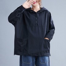 Oladivi Oversized Women Clothing Solid Hoodies 2022 Autumn New Casual Loose Over - £113.64 GBP