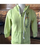 Aeropostale lime yellow hoodie sweatshirt jacket - $179.16 MXN