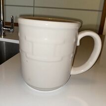 Longaberger Pottery Coffee Tea Mug Cup Ivory Cream White Woven Tradition... - €12,72 EUR