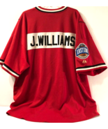 JAY WILLIAMS #22 Chicago Bulls NBA Eastern 90s Vintage Red Shooting Warm... - $123.75