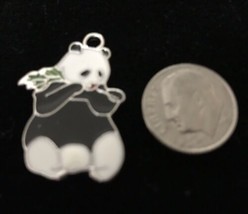 Panda Bear enamel bangle Pendant charm - £11.91 GBP