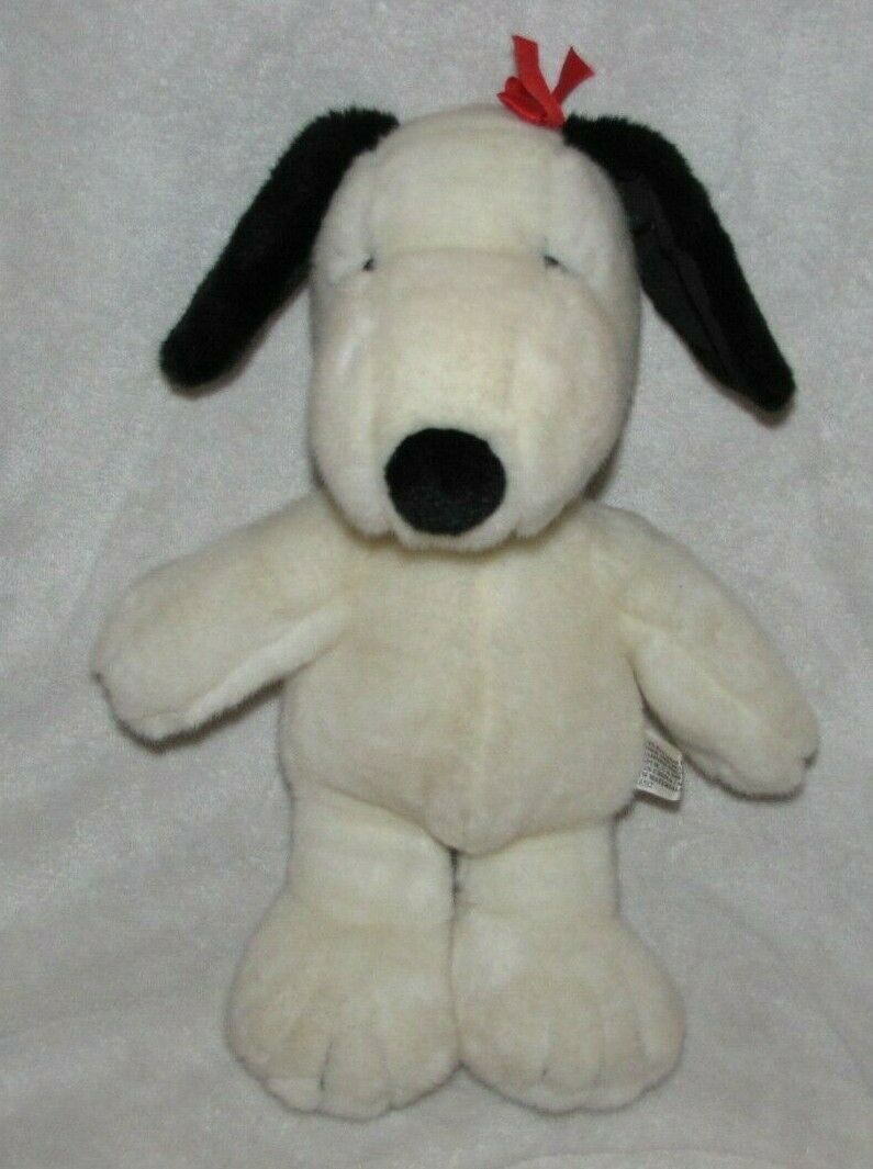 Primary image for Peanuts Snoopy Girl Belle Stuffed Plush Animal Toy Red Ribbon Bow 12"