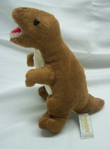 Prextex Brown Soft Tyrannosaurus Rex T-REX Dinosaur 6&quot; Plush Stuffed Animal Toy - £11.61 GBP