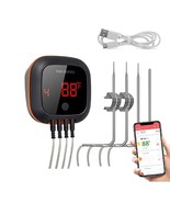 Inkbird Bluetooth Grill Bbq Meat Thermometer With 4 Probes Digital Wirel... - £70.88 GBP