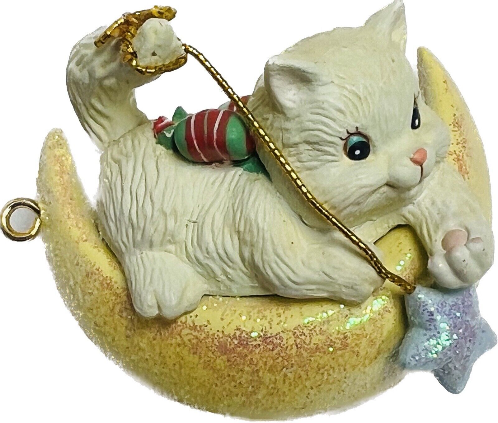 Primary image for Christmas Ornament Kitty Caper 1992 Heirloom Collection By Carlton Cards Rare