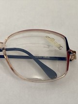 90&#39;s NOS Funky Silhouette Pink, Blue &amp; Gold Plastic Glasses Frames 55-22... - £39.31 GBP