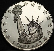 Liberia $5.00, 2006 Gem Cameo Proof~Lady Liberty~Free Shipping - $12.93