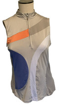 Jamie Sadock Athletic Golf Tennis Artsy Color Block Sleeveless Top Medium - £30.37 GBP