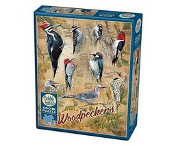 Notable Woodpeckers Bird Jigsaw Puzzle 500 pc Cobble Hill Made in America - $23.71