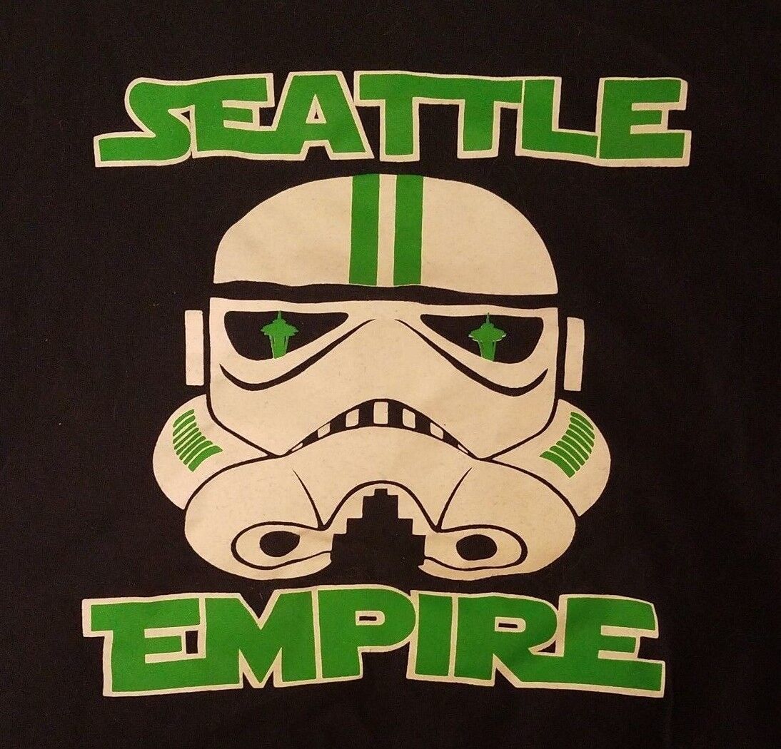 Seattle Seahawks &quot;Seattle Empire&quot; Star Wars T-Shirt Size Medium - $2.92
