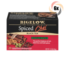 6x Boxes Bigelow Spiced Chai Decaffeinated Black Tea | 20 Pouches Each | 1.73oz - £27.86 GBP