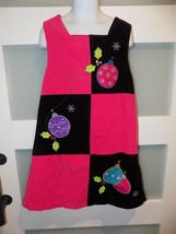 Bonnie Jean Black/Pink Ornament Dress Size 6X Girl's EUC - $19.71