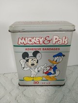 Vtg Mickey Pals Adhesive Bandage Metal Box Tin Walt Disney Co. Acme Empty Prop - £8.13 GBP
