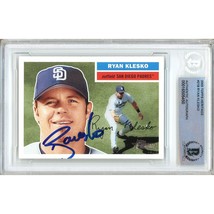 Ryan Klesko San Diego Padres Auto 2005 Topps Heritage #218 Signed BAS Auth Slab - $99.99