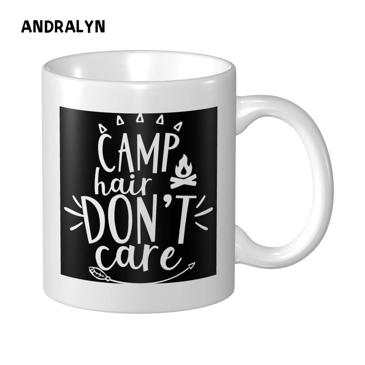 Camping Hair Don&#39;t Care Mug Personalized Print Picture Photo Stranger Things Mug - $19.99