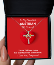 Austrian Girlfriend Necklace Birthday Gifts - Cross Pendant Jewelry Present  - £40.02 GBP
