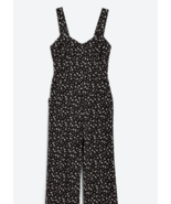Market &amp; Spruce Women&#39;s Jaida Floral Smocked Back Jumpsuit Black SMALL NWT - $19.79