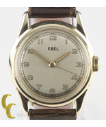 14k Oro Giallo Vintage Ebel Mano-Avvolgimento Orologio pelle Marrone Ton... - $28,306.33 MXN