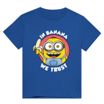 Funny T shirt cartoon In banana we trust minion tee Kevin the minion tees - £19.98 GBP+