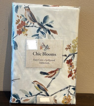 Benson Mills Chic Blooms Tablecloth New Floral Birds Spring Summer 60”x84” - £27.88 GBP
