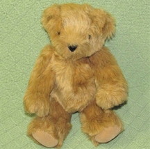 2011 Vermont Teddy Bear Jointed 11&quot; Stuffed Animal Tan Poseable Plush Toy Lovey - £8.48 GBP