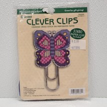 Vintage Bucilla Clever Clips Counted Cross Stitch Butterfly Kit Paperclip - New - $19.79