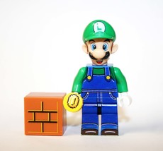 YY Minifigure Building Custom Luigi with Brick Block The Super Mario Bros. Movie - £4.88 GBP