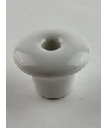 Mid-century 13/16&quot; Round Polished Ceramic White Cabinet Or Drawer Pull/Knob - €3,44 EUR