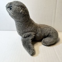 Vintage R Dakin Gray Arctic Harp Seal Plush Stuffed Animal Nutshell Fill... - $14.85