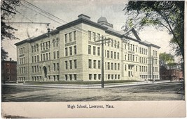 High School, Lawrence, Massachusetts, vintage postcard - £14.93 GBP