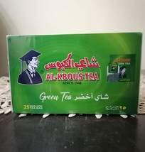 25 Tea bags Al Kbous Green Te Fresh Leaves Exquisite Flavor شاي الكبوس شاي اخضر - £11.38 GBP