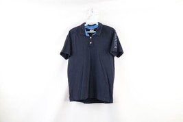 Vintage Helly Hansen Mens Medium Spell Out Sailing Short Sleeve Polo Shirt Blue - £27.65 GBP