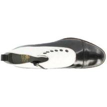 Men Stacy Adams Boot Madison Black White Biscuit Toe Zipper 00026-111 image 3