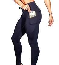 Polyester Solid High Waist Trousers Elasticity Lady&#39;s Legging Push Up - £22.37 GBP