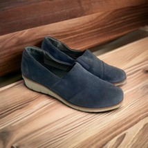 Dansko Women Shoes Size 40 Julia Blue Suede Leather Slip On Wedge Comfort - £29.52 GBP